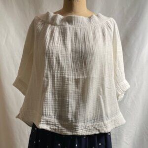 White gauze top 100% cotton